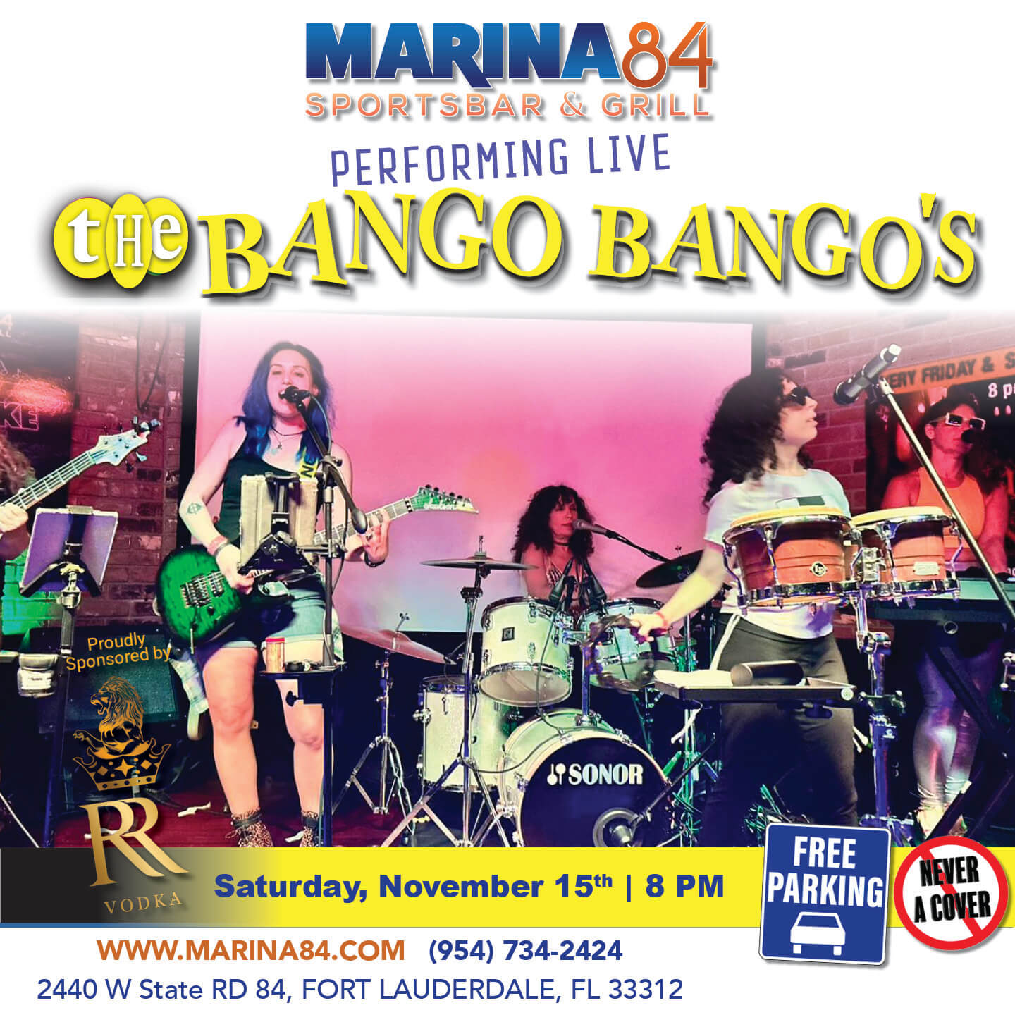 Marina 84 square bando bango band sat nov15th copy
