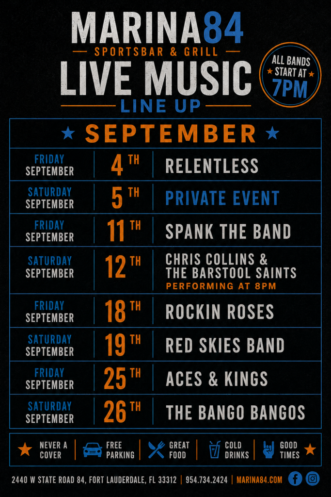 September Marina84 Line Up