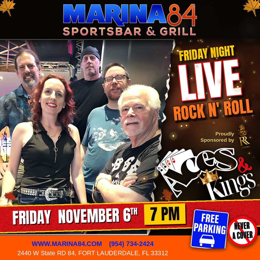 Aces & Kings live rock, Friday November 6, 7 PM