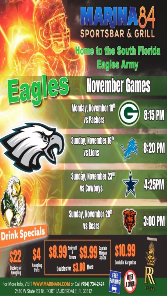 Eagles november line up reel