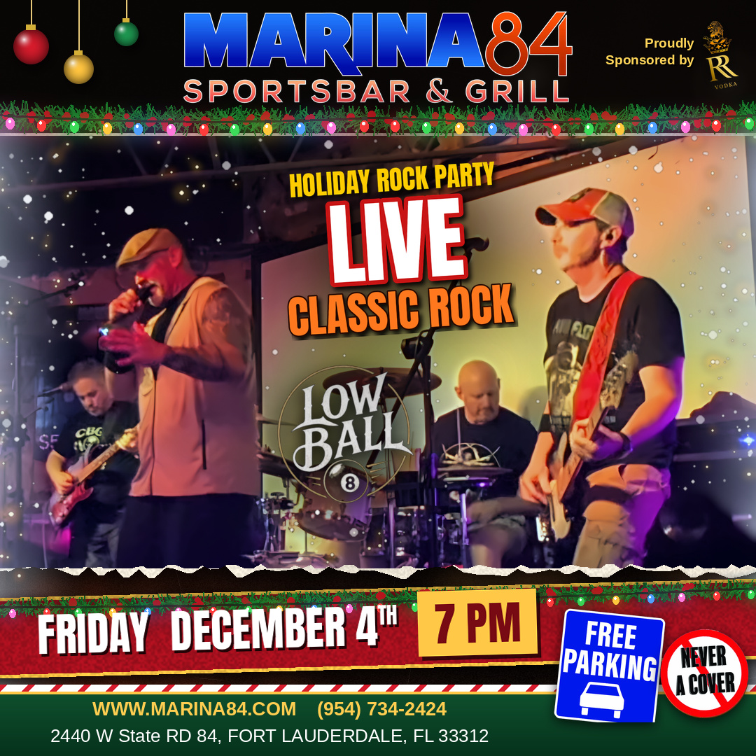 Lowball holiday rock party, Friday December 4, 7 PM