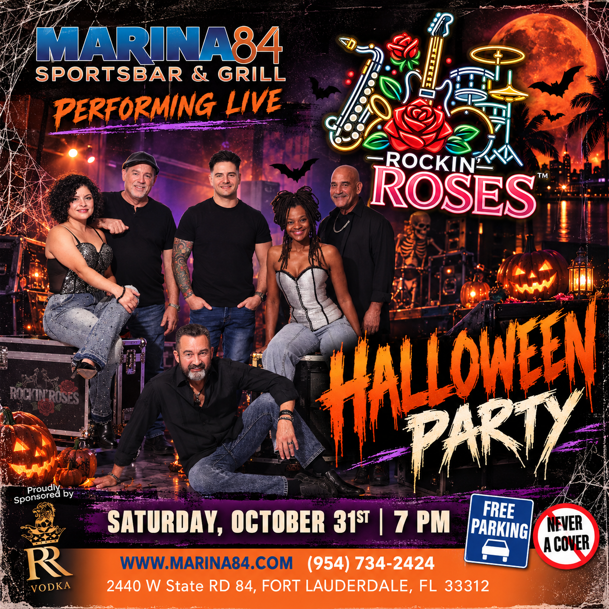 Rockin roses halloween party